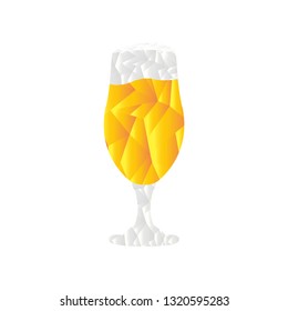 Isolated polygon beer glass. Vector illustration design