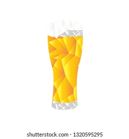 Isolated polygon beer glass. Vector illustration design