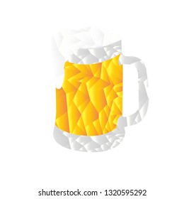 Isolated polygon beer mug. Vector illustration design
