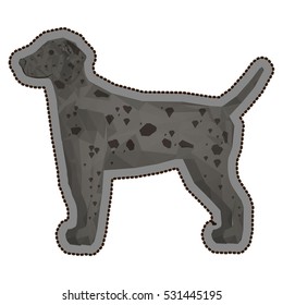 Isolated polygonal dog design