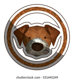 Isolated polygonal dog design