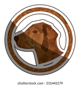 Isolated polygonal dog design