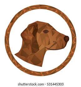 Isolated polygonal dog design