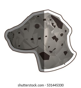 Isolated polygonal dog design