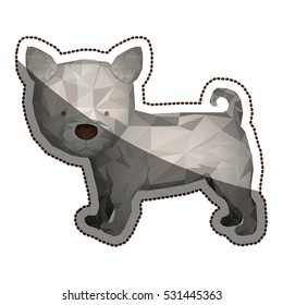 Isolated polygonal dog design
