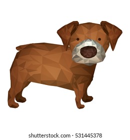 Isolated polygonal dog design