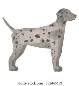 Isolated polygonal dog design
