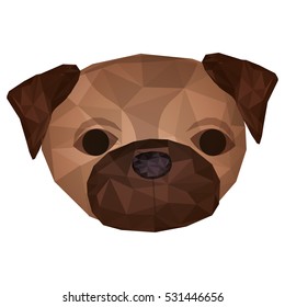 Isolated polygonal dog design