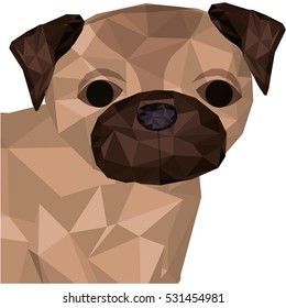 Isolated polygonal dog design