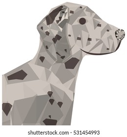 Isolated polygonal dog design