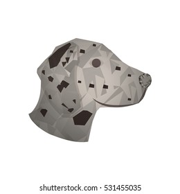 Isolated polygonal dog design