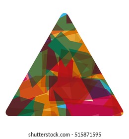 Isolated polygonal figure design