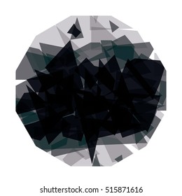 Isolated polygonal figure design