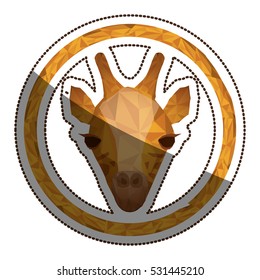 Isolated polygonal giraffe design