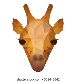 Isolated polygonal giraffe design