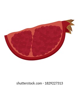 Isolated pomegranade rosh hashana jewish icon- Vector