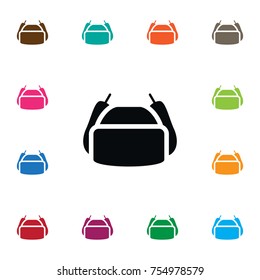 Isolated Pompom Icon. Woolen Vector Element Can Be Used For Woolen, Pompom, Beanie Design Concept.