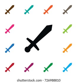 Isolated Poniard Icon. Sword Vector Element Can Be Used For Rapier, Sword, Poniard Design Concept.