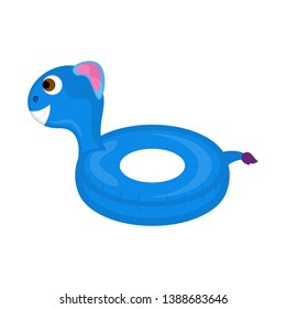 Isolated pool float shaped dinosaur image - Vector