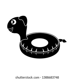 Isolated pool float shaped dinosaur icon - Vector