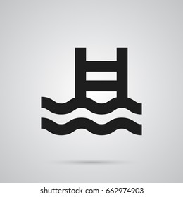 Isolated Pool Icon Symbol On Clean Background. Vector Basin Element In Trendy Style.