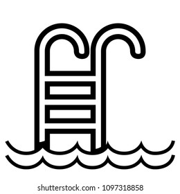 Isolated pool ladder icon