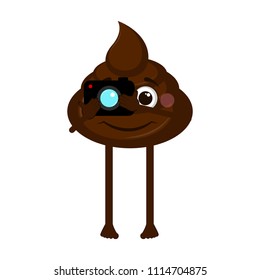 Isolated poop emoji