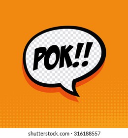 Isolated pop art expression on a colored background