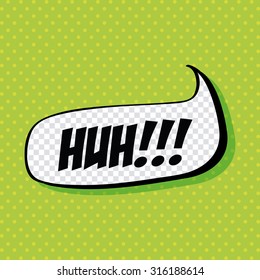Isolated pop art expression on a colored background