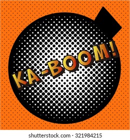 Isolated pop art expression on a colored background