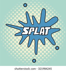 Isolated pop art expression on a colored background