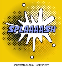 Isolated pop art expression on a colored background