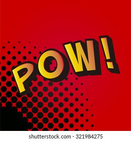 Isolated pop art expression on a colored background