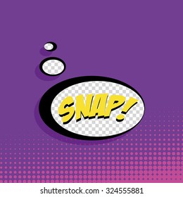 Isolated pop art expression on a colored background