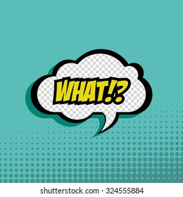 Isolated pop art expression on a colored background
