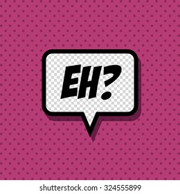Isolated pop art expression on a colored background