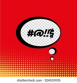 Isolated pop art expression on a colored background