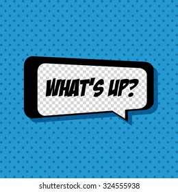 Isolated pop art expression on a colored background