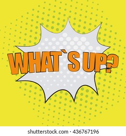 Isolated pop art expression on a colored background