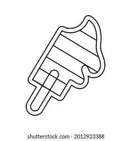 Isolated popsicle icon with no color Vector