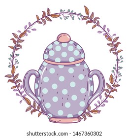 Isolated porcelain sugar bowl design