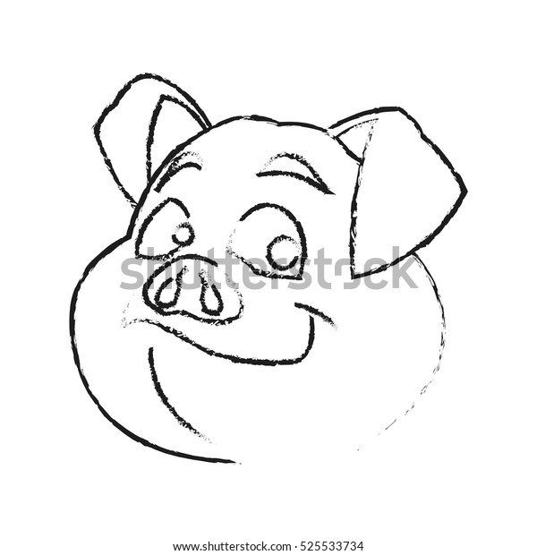 Isolated Pork Cartoon Design Stock Vector (Royalty Free) 525533734