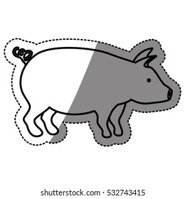 Isolated pork design