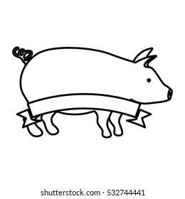 Isolated pork design