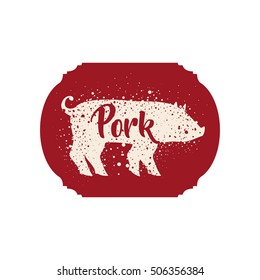 Isolated pork livestock animal design