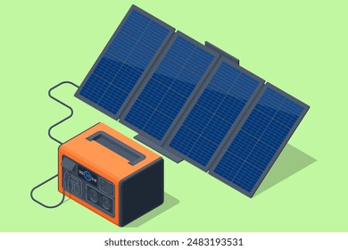 Isolated portable home battery designed for home backup and Portable Solar Panel. Home backup solution. Portable power supply battery to use for camping, fishing, hunting or during power outages.