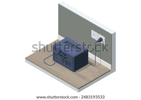 Isolated portable home battery designed for home backup. Home backup solution. Portable power supply battery to use for camping, fishing, hunting or during power outages.
