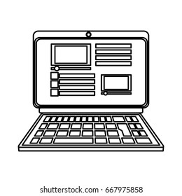 isolated portable laptop
