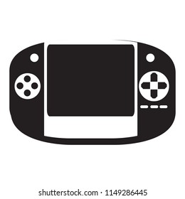 Isolated portable videogame console icon