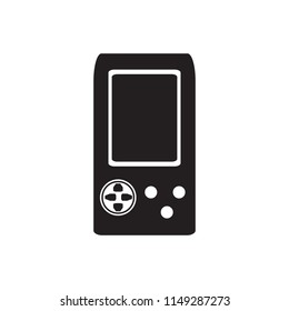 Isolated portable videogame console icon
